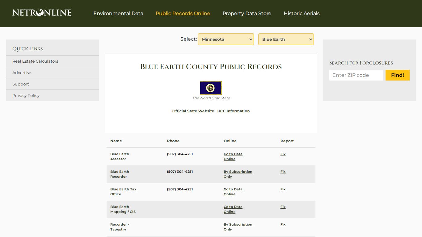 Blue Earth County Public Records - NETROnline.com